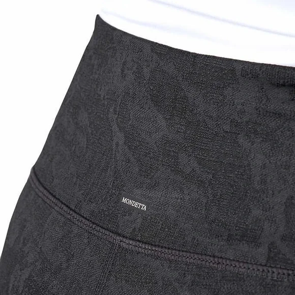 Mondetta Brushed Jacquard Black High Waist Legging with Pockets - Picture 6 of 7